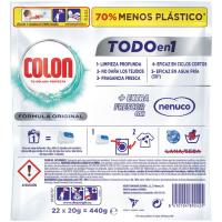 Detergente gel en cápsulas nenuco COLON, bolsa 22 dosis