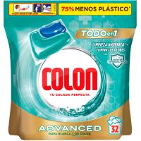 Detergente gel en cápsulas nenuco COLON, bolsa 32 dosis