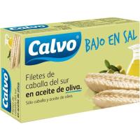 Caballa baja en sal en aceite de oliva CALVO, lata 120 g