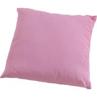 Cojin decorativo cuadrado rosa, poliéster, relleno de fibra 40x40x6 cm, 1 ud
