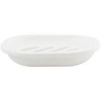 Jabonera para baño blanca de polipropileno MSV, 13x9,5x3cm