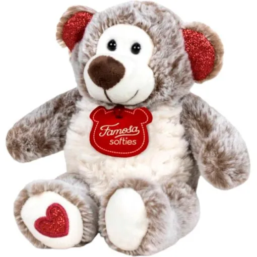 Oso de Peluche Happy Valentine, 32cm, edad rec:+0 meses FAMOSA Softies