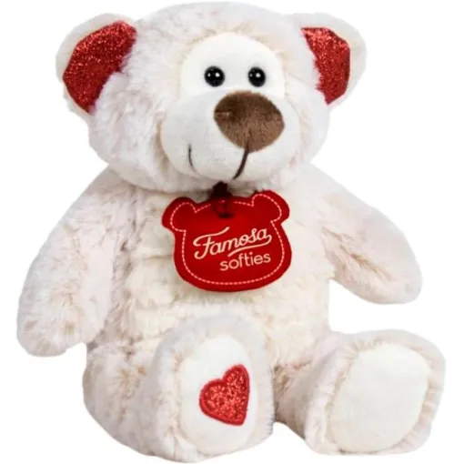 Oso de Peluche Happy Valentine, 32cm, edad rec:+0 meses FAMOSA Softies