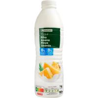 EROSKI ananazko % 0,0 jogurt likidoa, botila 1 litro