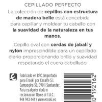 Cepillo oval de nylon-jabalí madera BELLE, pack 1 ud