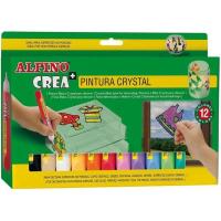Estuche de pintura Crystal, 12 colores, Crea+ ALPINO, caja 12 uds