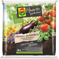 Fertilizante humus lombriz, apto uso ecológico COMPO, 10 L