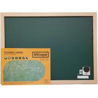 Pizarra verde marco madera, incluye tiza, borrador y elemento sujeccion, 60x90 cm
