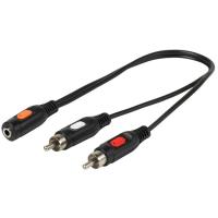 Cable estéreo Jack 3.5 Hembra - 2x Rca Macho 46043 VIVANCO