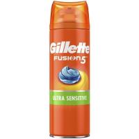 Gel de afeitar GILLETTE FUSION SENSITIVE, spray 200 ml