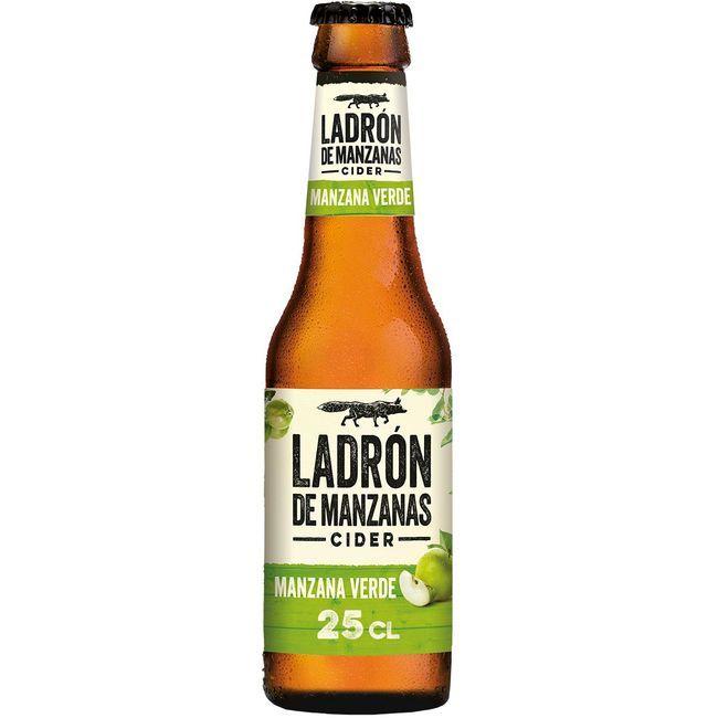 precios Cider De Manzana Verde Ladrón De Manzanas, Botellín 25 Cl en Eroski