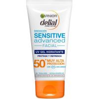 Crema gel facial solar piel sensible FPS50 DELIAL, tubo 50 ml