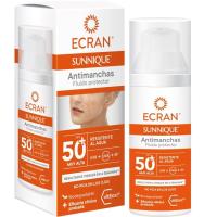 Crema facial antimanchas FP50+ ECRAN Sunnique, dosificador 50 ml