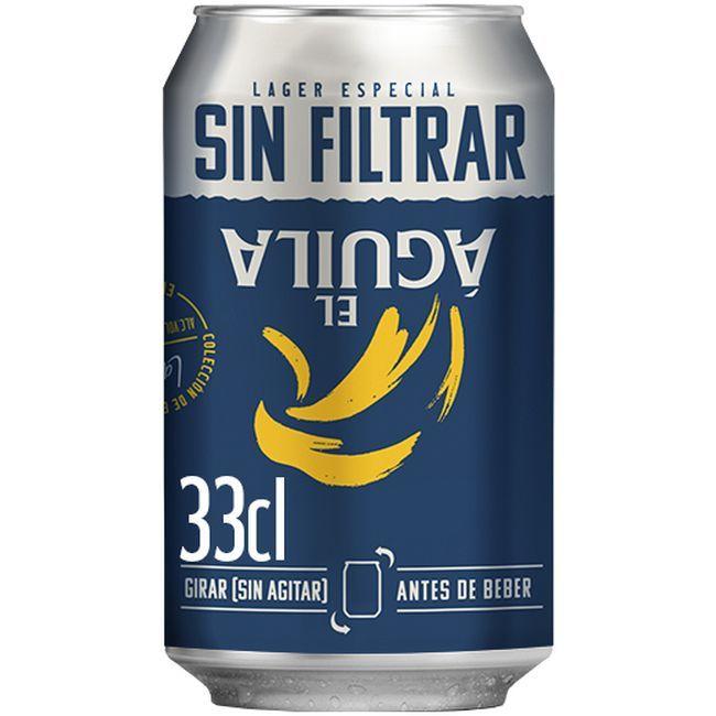 precios Cerveza Sin Filtrar El Aguila, Lata 33 Cl en Eroski