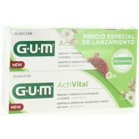 Gel dentífrico para encías GUM Activital, pack 2x75 ml