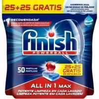 FINISH dena 1ean ontzi garbigailurako detergentea, sorta 2x25 dosi