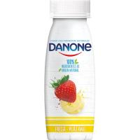 Yogur líquido de fresa-plátano DANONE, botella 245 g
