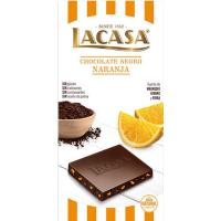 Chocolate negro-naranja LACASA, tableta 100 g
