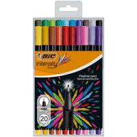 Rotuladores punta fina, colores surtidos, Intensity Fine BIC, pack 20 uds