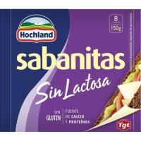 Queso Sabanitas sin lactosa HOCHLAND, lonchas, paquete 150 g