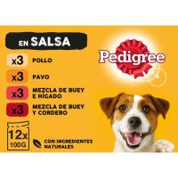 Alimento con pollo en salsa perro PEDIGREE, pack 12x100 g