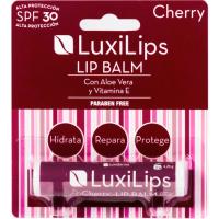 Stick labial cherry SPF30 sin parabenos LUXILIPS, pack 1 ud
