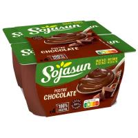 Postre de soja de chocolate SOJASUN, pack 4x100 g