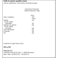 Café en grano qualitá rossa LAVAZZA, paquete 500 g