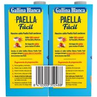 Caldo de marisco GALLINA BLANCA PAELLA FÁCIL,  pack 2x1 litro