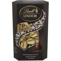 LINDT CORENT LINDOR bonboi beltza % 70, kutxa 337 g