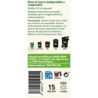 formar Aprovechar fácil de lastimarse Bolsa de basura 10 l. biodegradable EROSKI BIO, paquete 15 uds