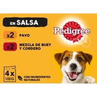 Alimento húmedo de paté para perro PEDIGREE, pack 4x100 g