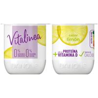Yogur desnatado de limón DANONE Vitalínea, pack 4x120 g