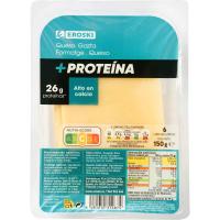 Queso 34 g Protein EROSKI, lonchas, bandeja 150 g