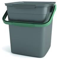 Cubo de basura gris, 26x23x25 cm Bio Compost CURVER, 9 litros