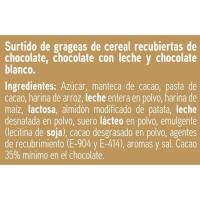 Grageas de chocolate cereales mix EROSKI, bolsa 160 g