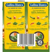 Caldo casero de verduras GALLINA BLANCA, pack 2x1 litro