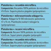 Set de mopa microfibra EROSKI, recambio 1 ud