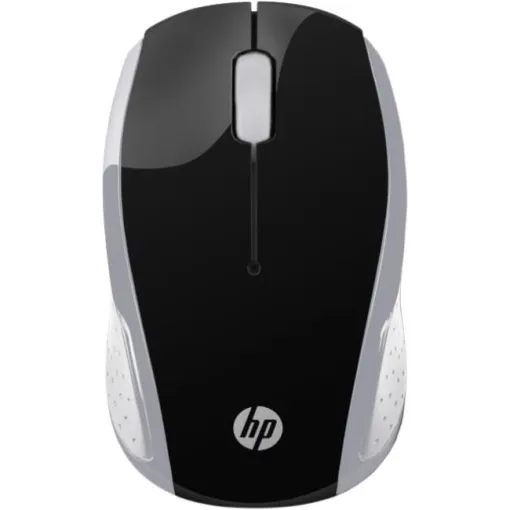 Ratón óptico inalámbrico negro plateado, 200 HP
