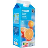 Bebida de naranja sin azúcar EROSKI, brik 1,75 litros