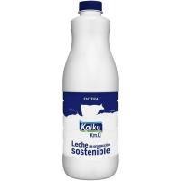 Leche UHT entera KAIKU, botella 1,5 litros