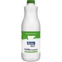 Leche UHT semidesnatada KAIKU, botella 1,5 litros