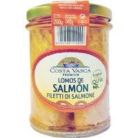Lomos de salmón en aceite de oliva COSTA VASCA, frasco 200 g