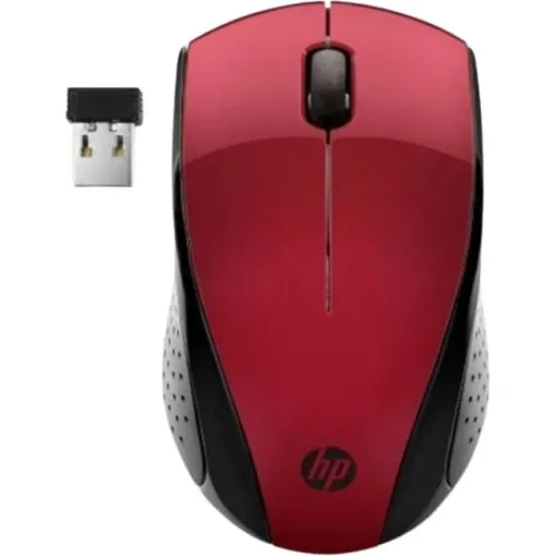 Ratón óptico inalámbrico rojo, 1600 dpi, 220 HP