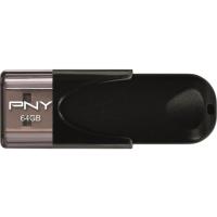Pendrive negro USB 2.0 de 64 GB Attache 4 PNY