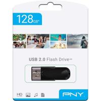 PNY Attache 4 Pendrive beltza, USB 2.0, 128 GB