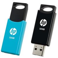 Pendrive negro/azul USB 2.0 de 32 GB V212W HP, Pack 2 uds