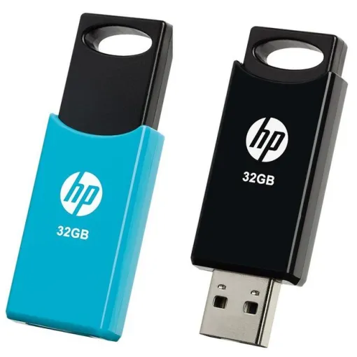 Pendrive negro/azul USB 2.0 de 32 GB V212W HP, Pack 2 uds