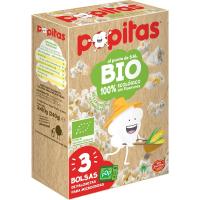 Palomitas microondas ecológicas POPITAS, pack 3x80 g
