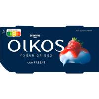 Yogur griego con fresa OIKOS, pack 4x110 g